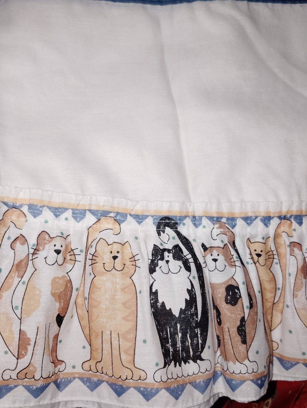 Cute Cat Print Border Window Valance- Set Of 2 - Picture 5 of 5